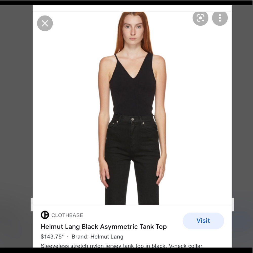 Helmut Lang Asymmetrical Tank Top - Picture 3 of 5